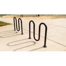 Wave Bike Rack 2-Hump In-Ground Mount